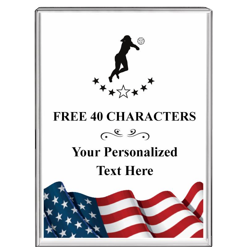 3"x4"FLAG VRTCL DISPLAY CRYSTL