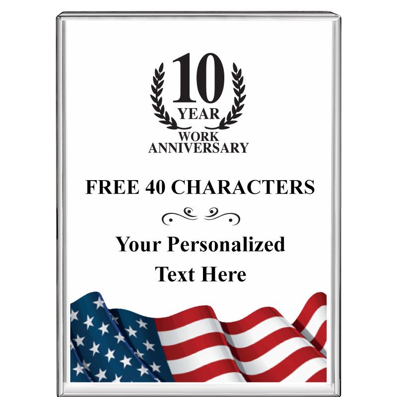 3"x4"FLAG VRTCL DISPLAY CRYSTL