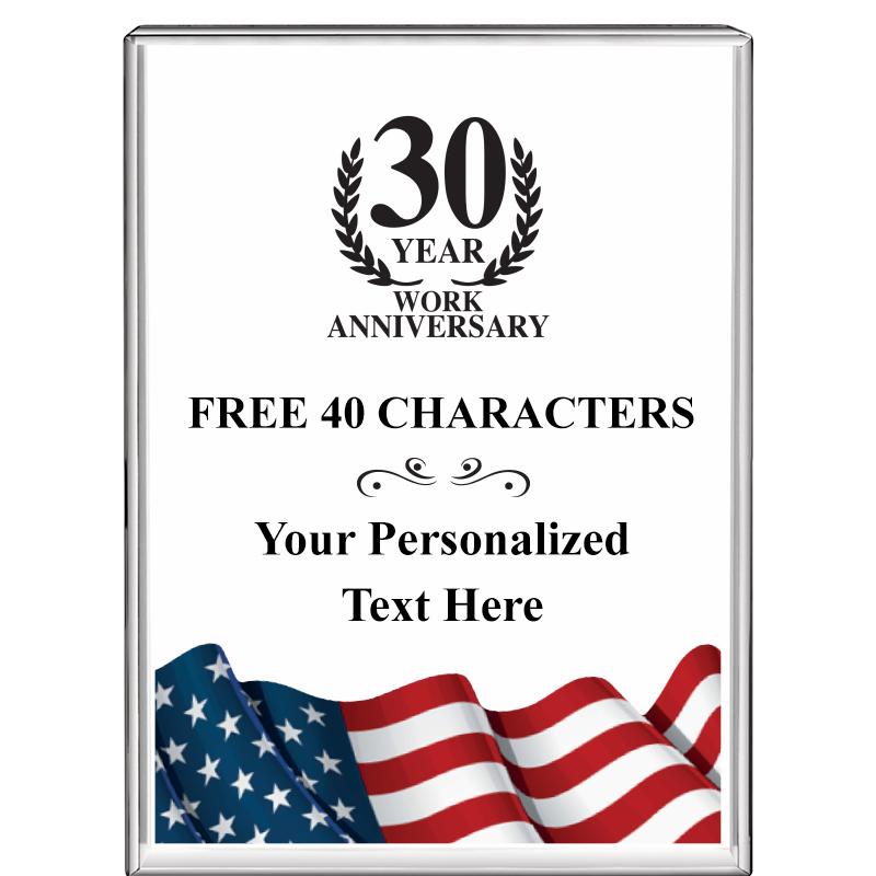 3"x4"FLAG VRTCL DISPLAY CRYSTL