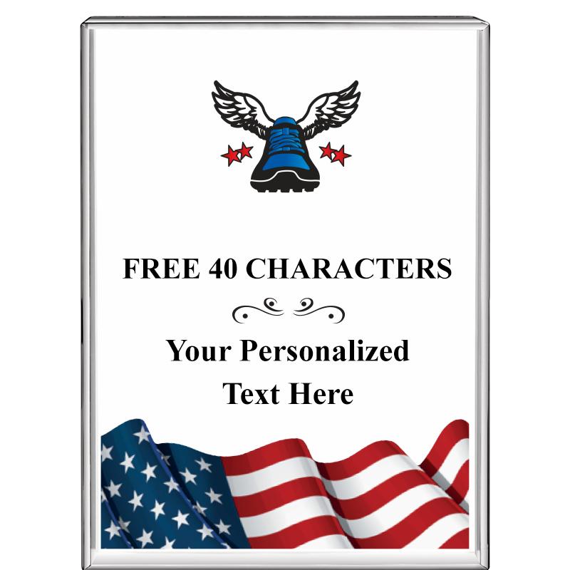 3"x4"FLAG VRTCL DISPLAY CRYSTL