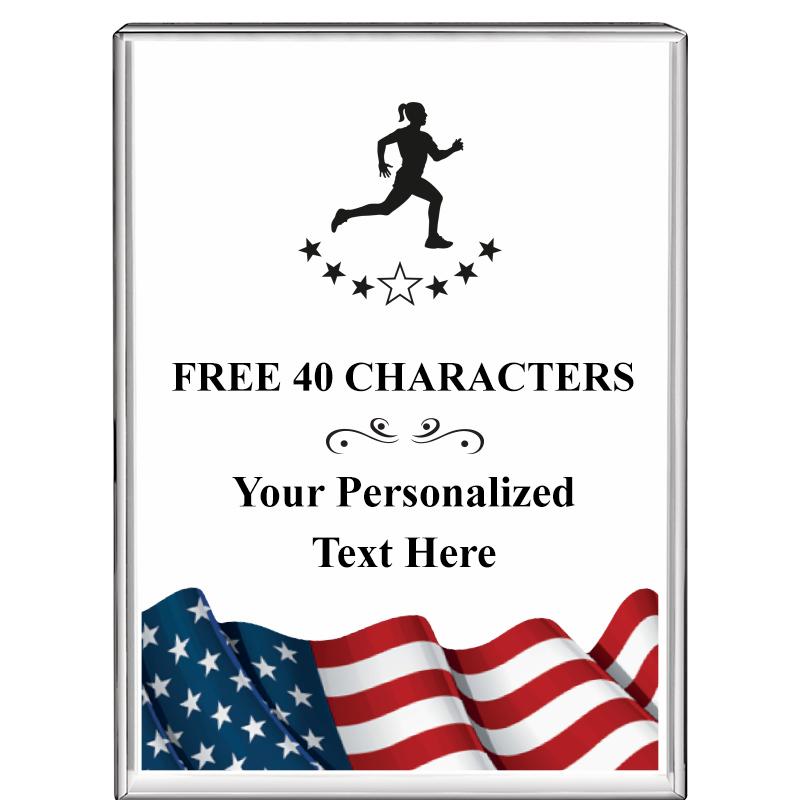 3"x4"FLAG VRTCL DISPLAY CRYSTL