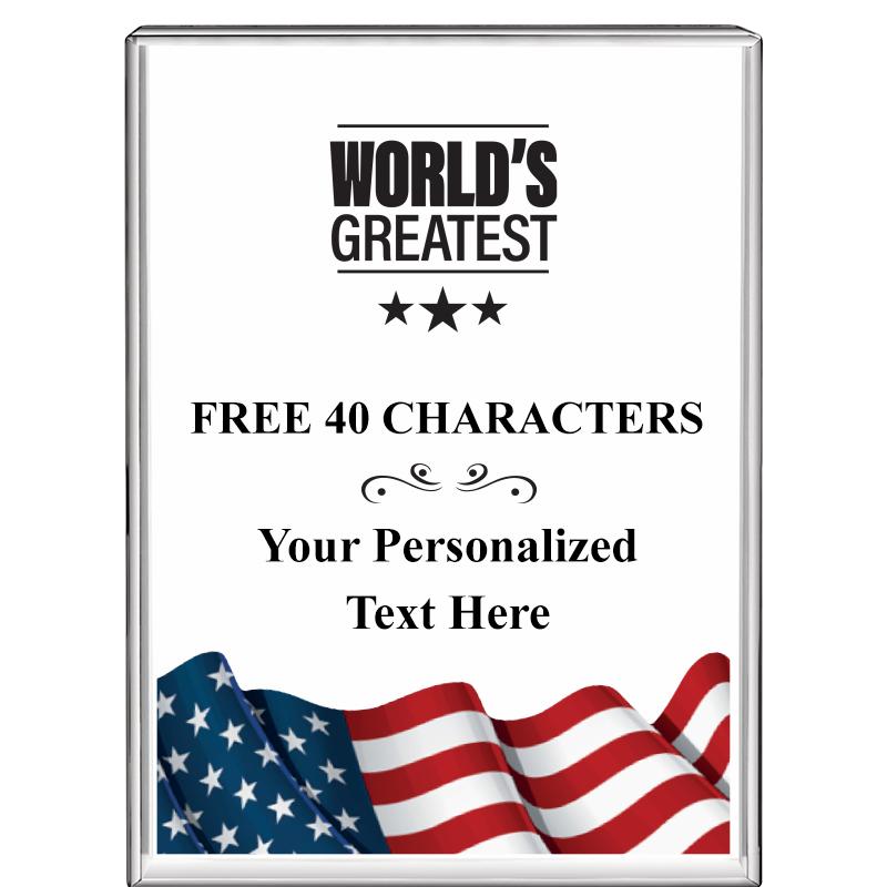 3"x4"FLAG VRTCL DISPLAY CRYSTL