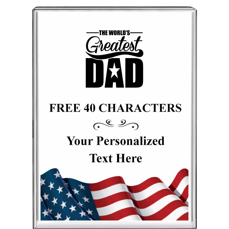 3"x4"FLAG VRTCL DISPLAY CRYSTL