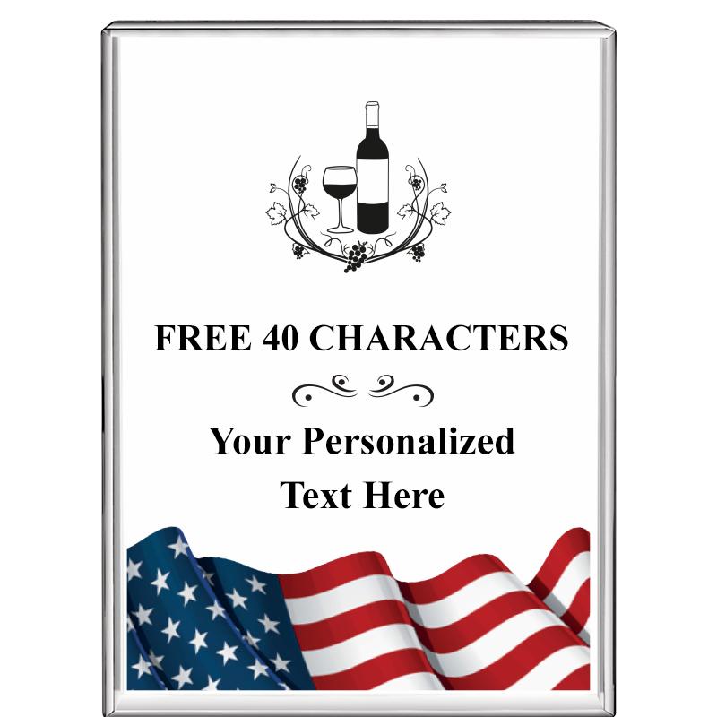 3"x4"FLAG VRTCL DISPLAY CRYSTL