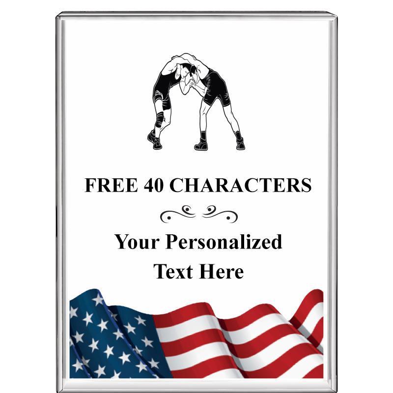 3"x4"FLAG VRTCL DISPLAY CRYSTL