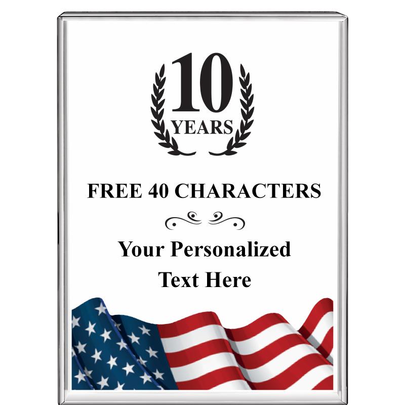 3"x4"FLAG VRTCL DISPLAY CRYSTL