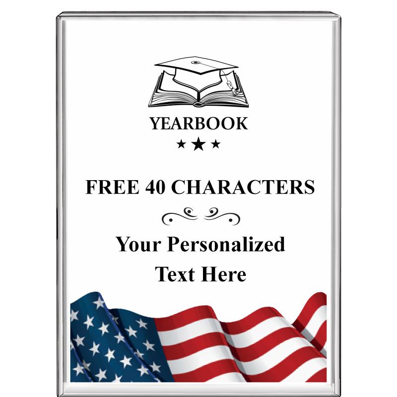 3"x4"FLAG VRTCL DISPLAY CRYSTL