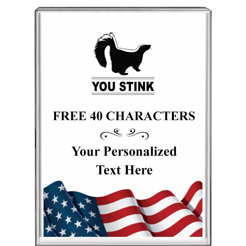 3"x4"FLAG VRTCL DISPLAY CRYSTL