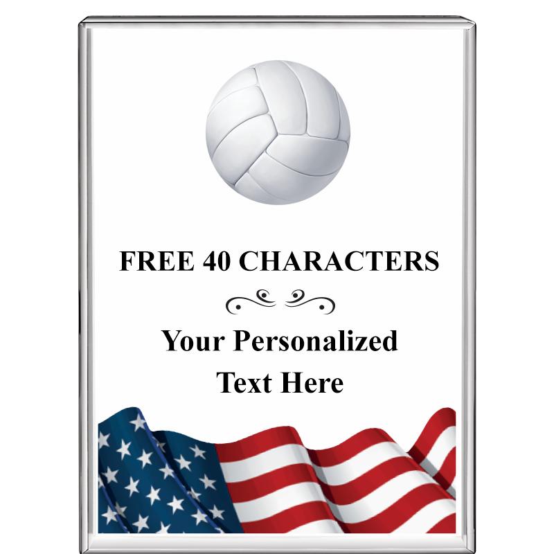 3"x4"FLAG VRTCL DISPLAY CRYSTL