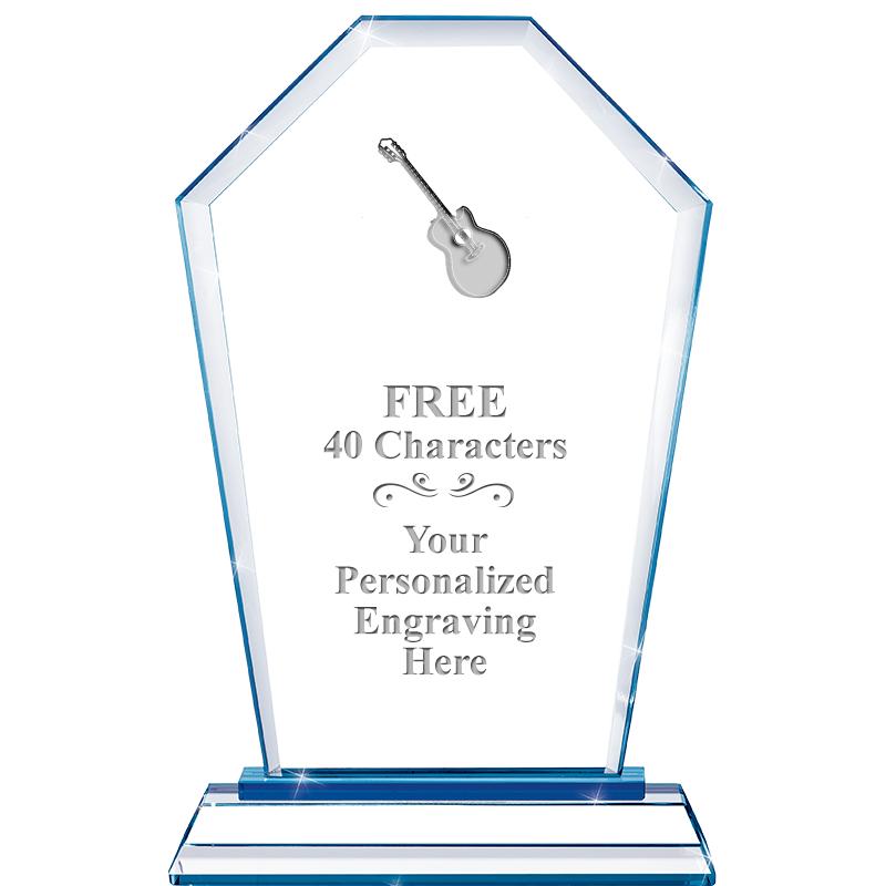 8" BLUE EMPHASIS CREST CRYSTAL