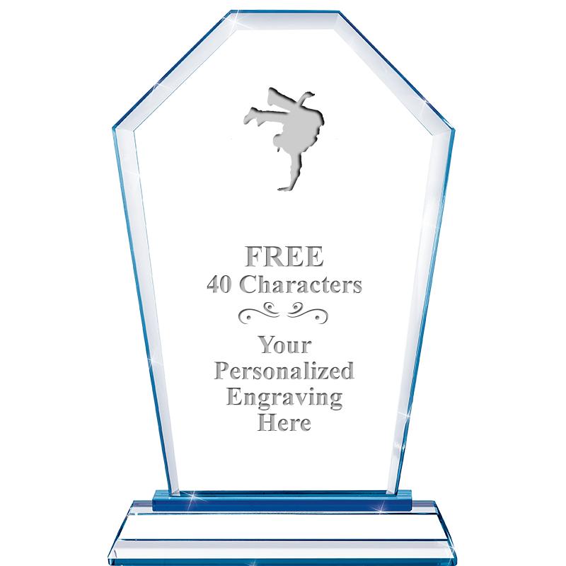 8" BLUE EMPHASIS CREST CRYSTAL