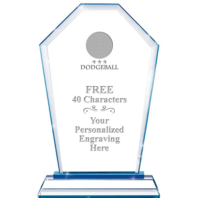 8" BLUE EMPHASIS CREST CRYSTAL