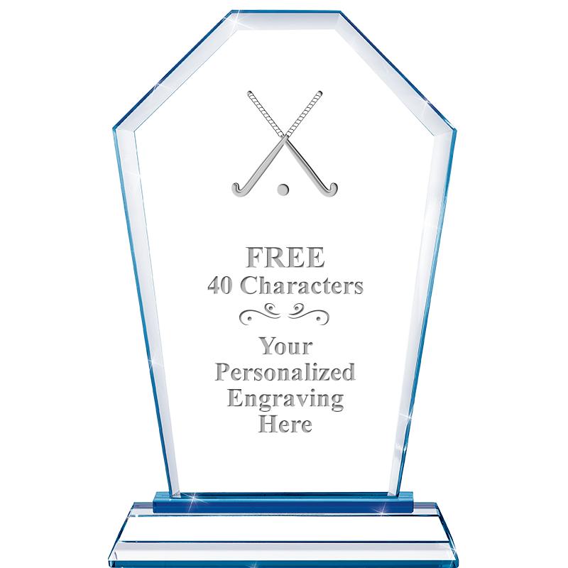 8" BLUE EMPHASIS CREST CRYSTAL