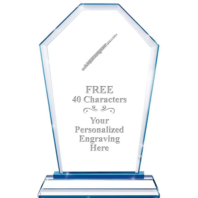 8" BLUE EMPHASIS CREST CRYSTAL