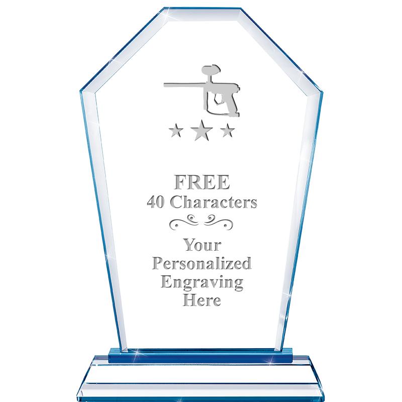 8" BLUE EMPHASIS CREST CRYSTAL