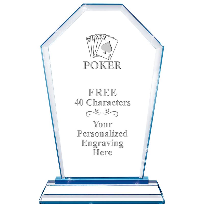 8" BLUE EMPHASIS CREST CRYSTAL