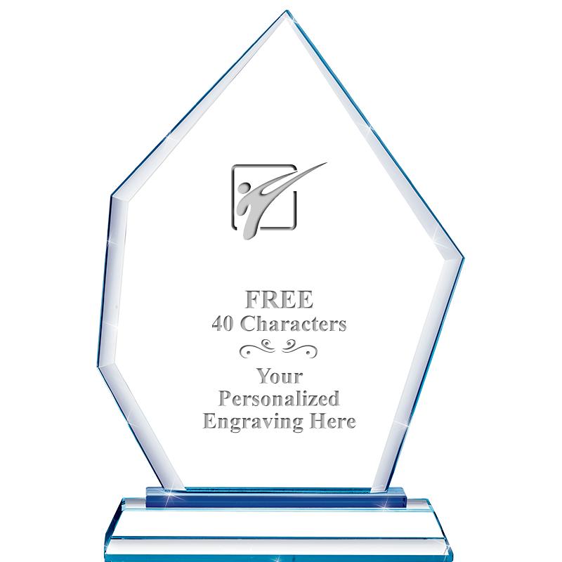 8" BLUE EMPHASIS PEAK CRYSTAL