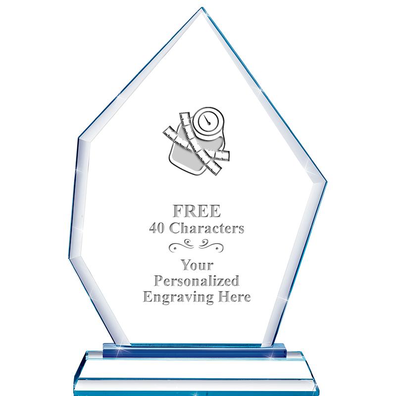 8" BLUE EMPHASIS PEAK CRYSTAL