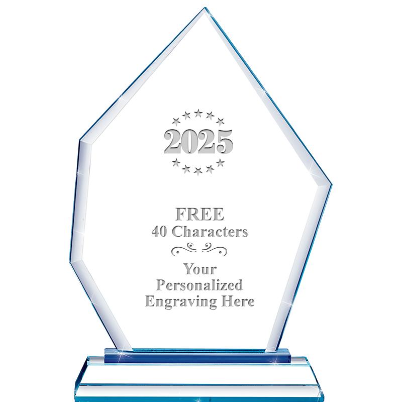 8" BLUE EMPHASIS PEAK CRYSTAL