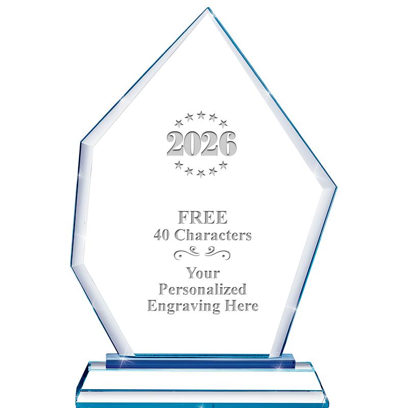 8" BLUE EMPHASIS PEAK CRYSTAL