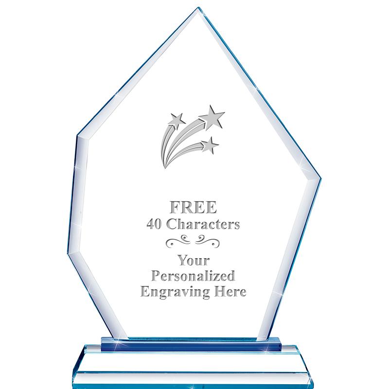 8" BLUE EMPHASIS PEAK CRYSTAL