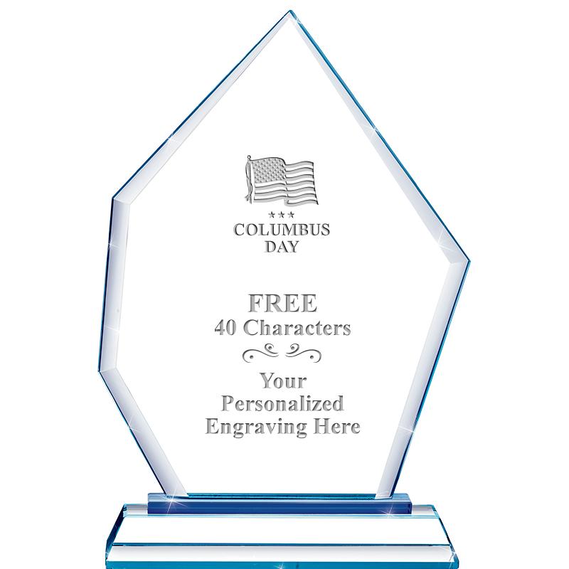 8" BLUE EMPHASIS PEAK CRYSTAL