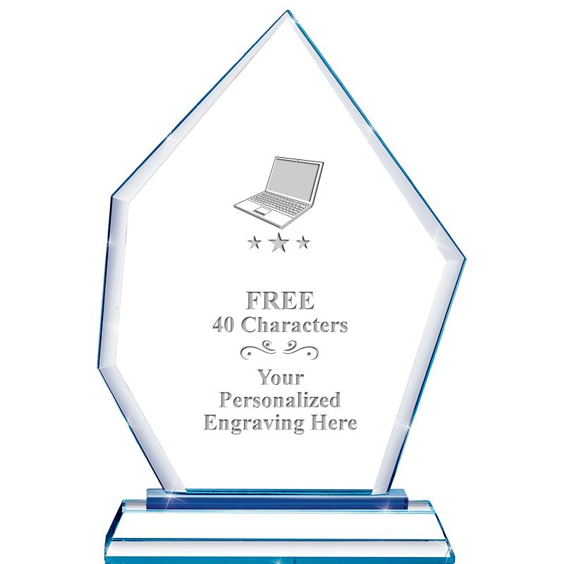 8" BLUE EMPHASIS PEAK CRYSTAL