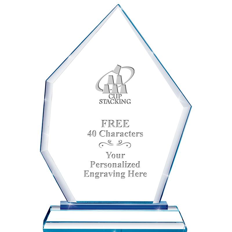 8" BLUE EMPHASIS PEAK CRYSTAL