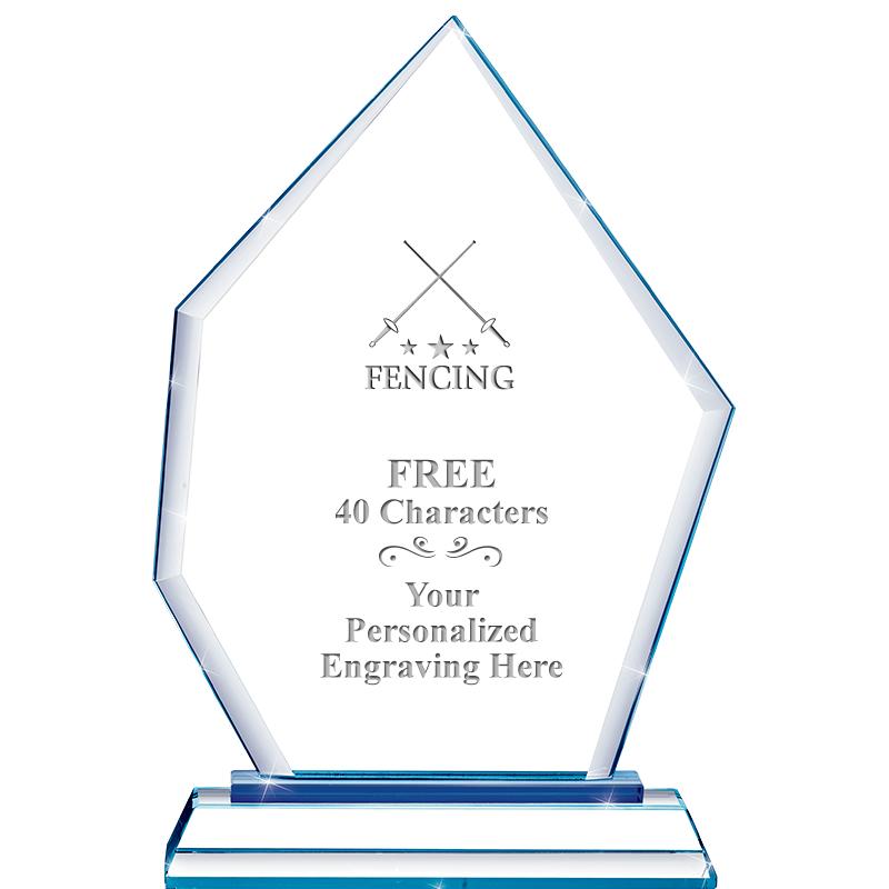 8" BLUE EMPHASIS PEAK CRYSTAL