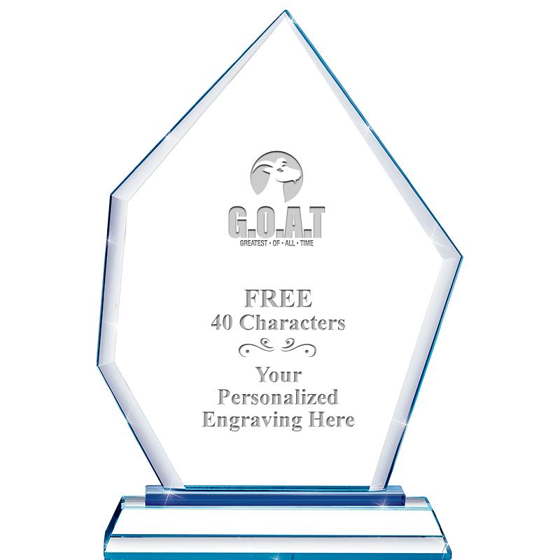 8" BLUE EMPHASIS PEAK CRYSTAL