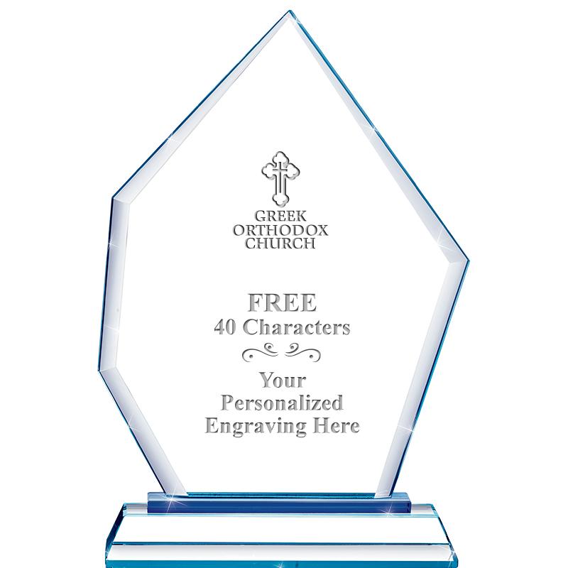 8" BLUE EMPHASIS PEAK CRYSTAL