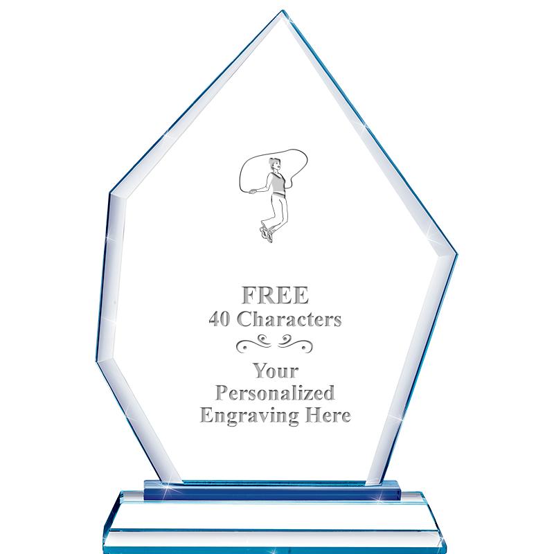 8" BLUE EMPHASIS PEAK CRYSTAL