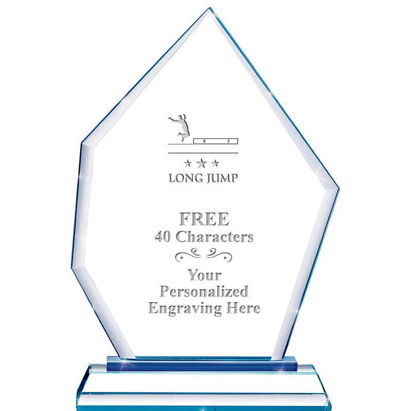 8" BLUE EMPHASIS PEAK CRYSTAL