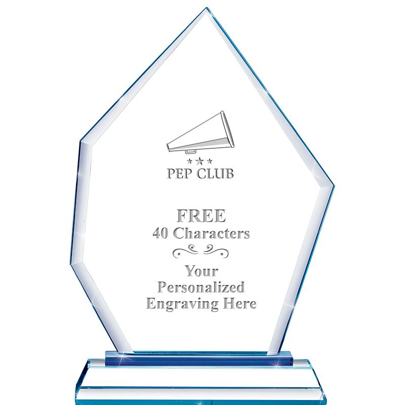 8" BLUE EMPHASIS PEAK CRYSTAL