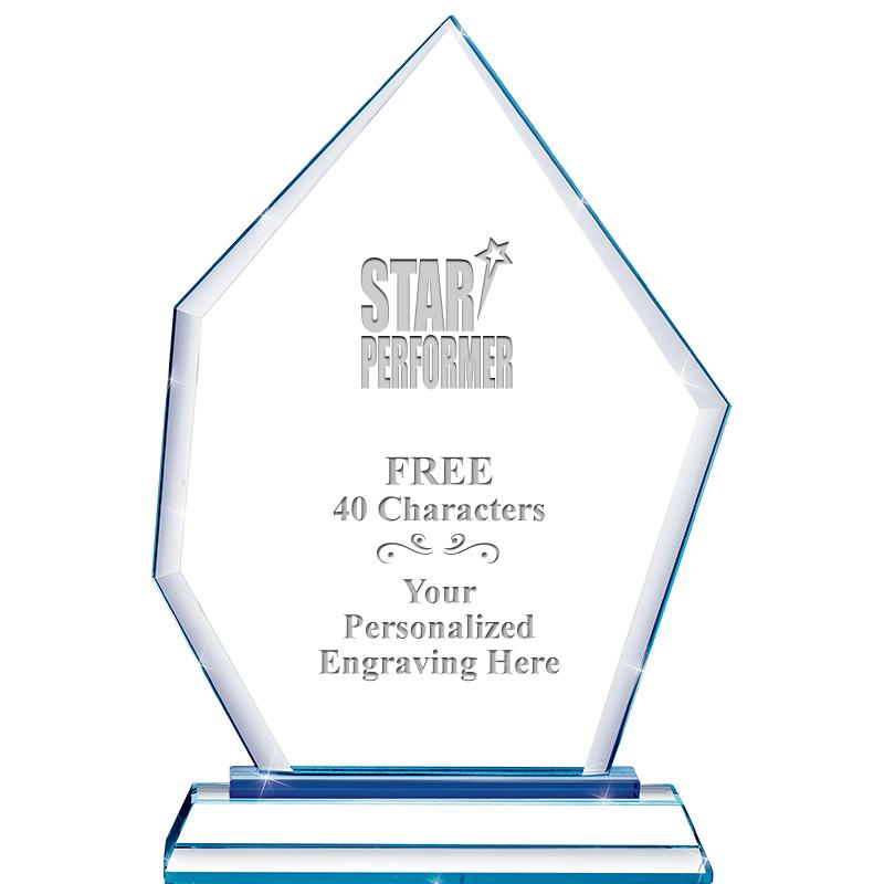 8" BLUE EMPHASIS PEAK CRYSTAL