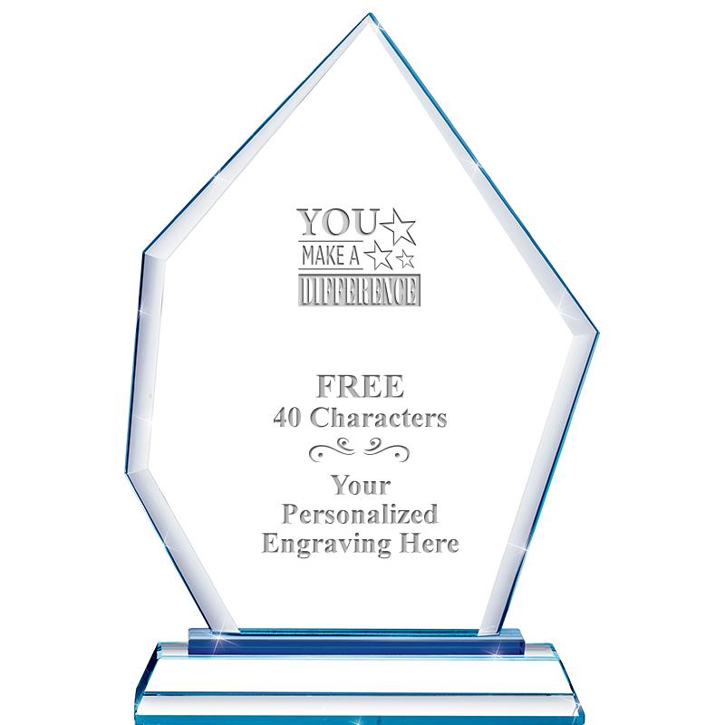 8" BLUE EMPHASIS PEAK CRYSTAL