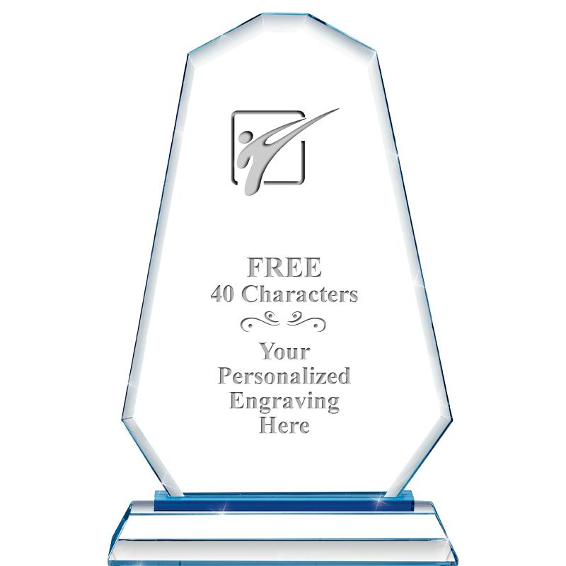 8"BLUE EMPHASIS SUMMIT CRYSTAL