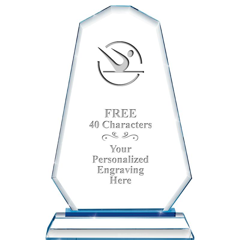 8"BLUE EMPHASIS SUMMIT CRYSTAL