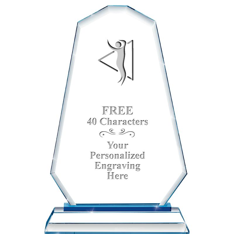 8"BLUE EMPHASIS SUMMIT CRYSTAL