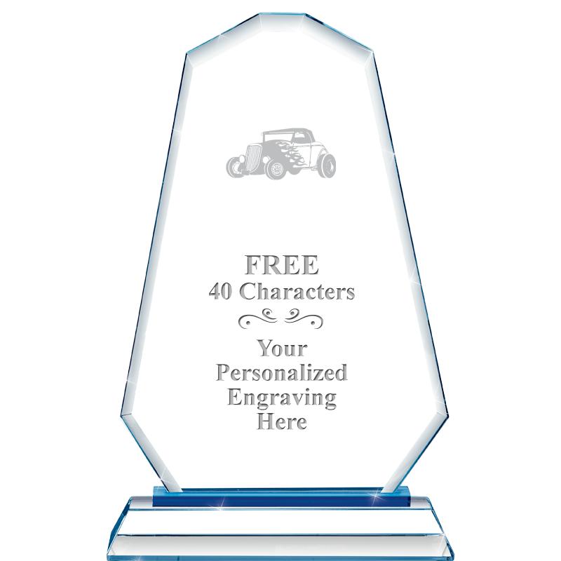 8"BLUE EMPHASIS SUMMIT CRYSTAL