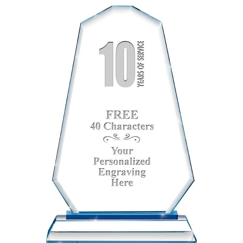 8"BLUE EMPHASIS SUMMIT CRYSTAL