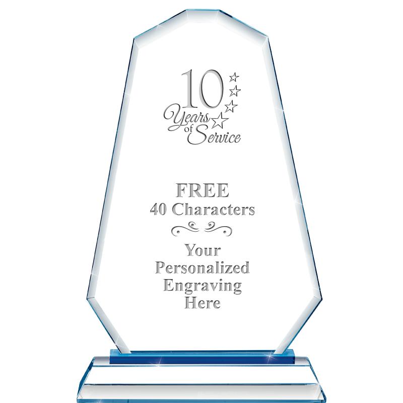 8"BLUE EMPHASIS SUMMIT CRYSTAL