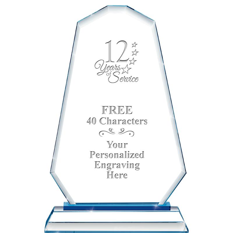 8"BLUE EMPHASIS SUMMIT CRYSTAL