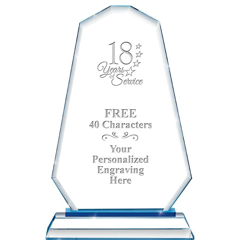 8"BLUE EMPHASIS SUMMIT CRYSTAL