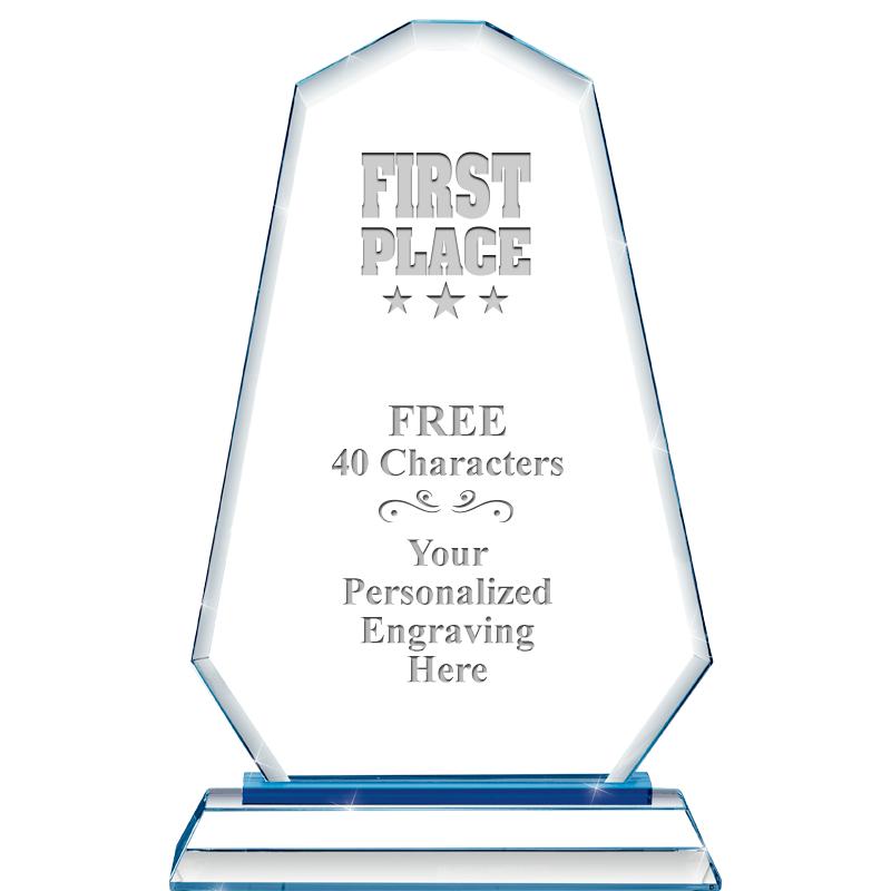 8"BLUE EMPHASIS SUMMIT CRYSTAL