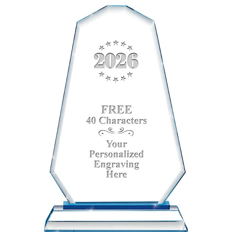 8"BLUE EMPHASIS SUMMIT CRYSTAL