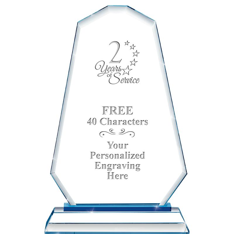 8"BLUE EMPHASIS SUMMIT CRYSTAL