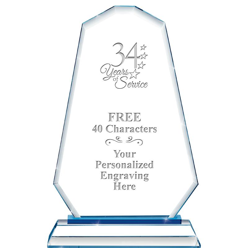 8"BLUE EMPHASIS SUMMIT CRYSTAL