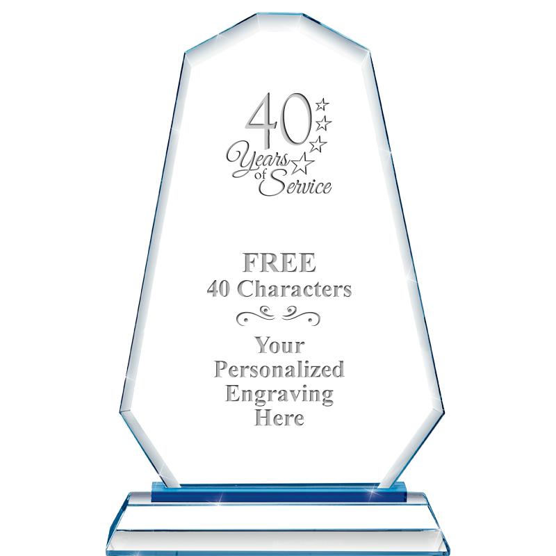 8"BLUE EMPHASIS SUMMIT CRYSTAL