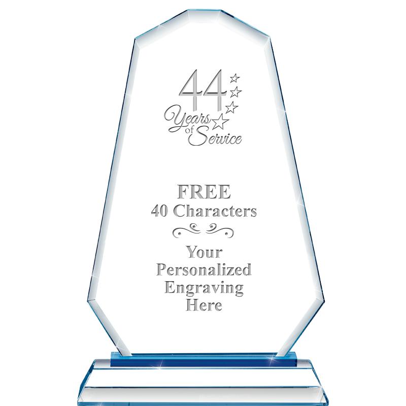 8"BLUE EMPHASIS SUMMIT CRYSTAL